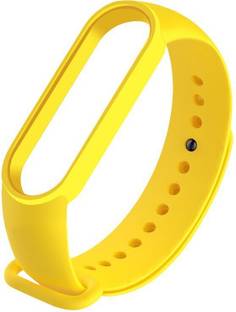 PORTLIX BEST BUY SOFT SILICON BAND BRACELET STRAP COMPATIBLE WITH XIAOMI MI BAND 5 AND XIAOMI MI BAND 6 (NOT FOR MI BAND 4/3/2) (WATCH NOT INCLUDED) (MODEL 2020/2021) (YELLOW) Smart Band Strap