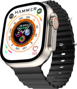 Hammer Ultra Classic 2.01" Biggest AOD|In-Built Games|BT Calling with 1 Extra Starp Smartwatch