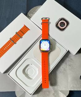 Fuziqra T800 Ultra Orange, Bluetooth calling, Health and fitness, with All Notifications Smartwatch