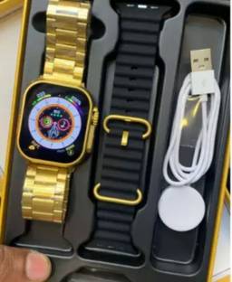 SIACART S9 Ultra 24K Golden Edition Bracelet Strap SmartWatch BT Calling S46 Smartwatch