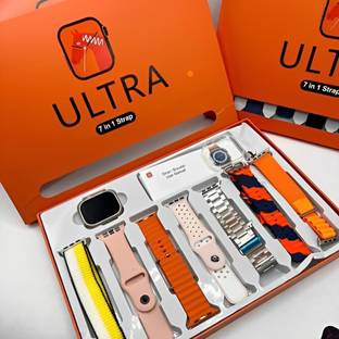 Luyten tech Watch 8 Ultra 7 in 1-49 MM BT Calling Sports Mode, 7 Multicolor Belt Smartwatch
