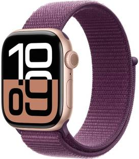 Apple Watch Series 10 GPS 42mm Rose Gold Aluminium with Plum Sport Loop