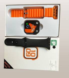 Shizuka T500 Ultra Smart Watch Bluetooth With Orange and black strap Smartwatch