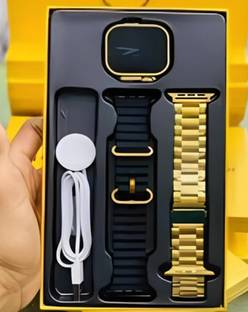 TECHMAZE S9 Ultra Gold Edition With Sports Mode Golden SmartWatch for Businessman T36 Smartwatch