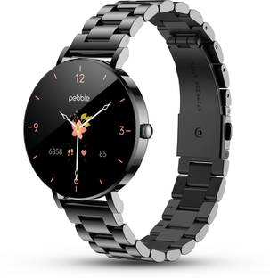 Pebble EVE 1.19'' AMOLED BT Calling, SS Strap, 700 Nits Display, Women's Health Tracker Smartwatch