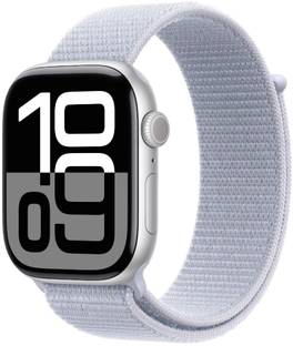 Apple Watch Series 10 GPS 46mm Silver Aluminium with Blue Cloud Sport Loop