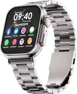 GameSir Silver T800 Ultra Smartwatch Stainless Steel, BT Calling, Fitness & Music Smartwatch