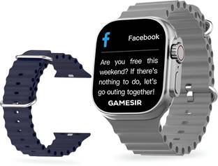 GameSir T800 with Blue strap BT watch 1.83" Touch Screen Music Play, app notifications Smartwatch