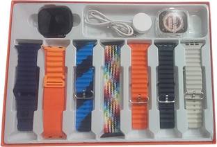 CLUBCLASSY ultra 9 T10 smartwatch calling hd with 7 straps for men and women (black) Smartwatch