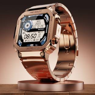 Fire-Boltt Retro 39.1mm (1.54) Display, Bluetooth call, Voice Assistance, Steel Straps Smartwatch