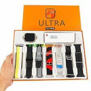 SIACART Combo of Earbuds & Ultra Watch 8 with 7 straps Best Quality Ever Smartwatch