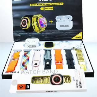 Melbon H20 Bluetooth calling, Phone Book,Music Control,Voice assis. with 1- earpods Smartwatch
