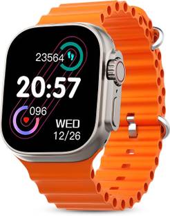 Melbon T800 Ultra Orange Full HD Display with Customizable Watch Faces, BT Calling Smartwatch
