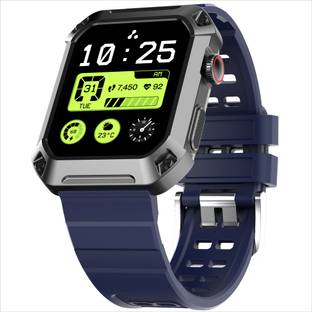 Ambrane Stud 1.85" Sporty Rugged Metal Body, 400 mAh, Uni Pair BT Calling Smartwatch