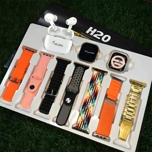 Melbon H20 Ultra Bluetooth calling, Phone Book,Music Control,Voice assis. with 1 - TWS Smartwatch