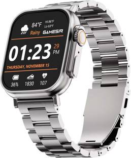 GameSir T800 Ultra Metal Silver Smartwatch with Bluetooth, Fitness & Heart Rate Tracking Smartwatch