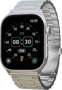 PA Maxima Max Pro Coral Plus 1.96''Ultra HD Display, BT Calling, Active Crown, Metal Body Smartwatch