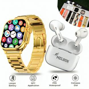 Melbon H20 Series 2.19" AMOLED Display With Bluetooth Calling, Fitness & Music Smartwatch
