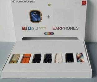 EVAAENTERPRISES Smartwatch with Earbud Combo 7 in 1 Smartwatch