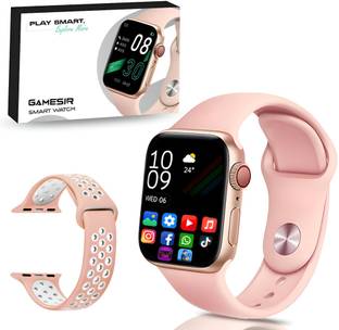 GameSir I8 Pink with 1-strap Full Screen Touch Watch Specially Made for Girl & Women Smartwatch