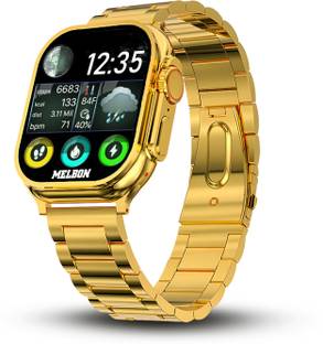 Melbon S9 Ultra Gold Full screen Touch Smart watch with many Features Music Play Smartwatch