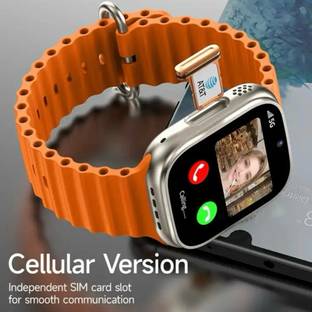 jinzs smart watch Golden &orange strap, HD display 2 5G Smartwatch