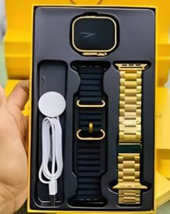 PAPLAJ ENTERPRISES S9 Ultra Gold Edition - Sports Mode Golden SmartWatch for Businessman Smartwatch