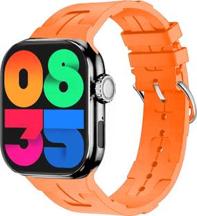 Time Up New 2024 Launch Big 2.03 Inch Dial Edge To Edge Screen Designer Pattern Strap Smartwatch