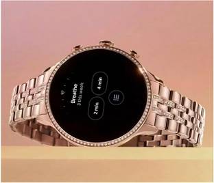 Nikki Trades Trendy latest Gen9 smartwatch, Golden & Pink strap ,hd display * Smartwatch