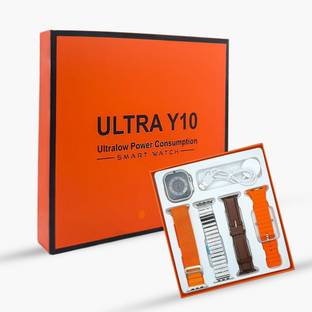 Style Panda Trendy Y10 Ultra Series8, Combo with 4 Straps, HD Display, Blutetooth Calling Smartwatch