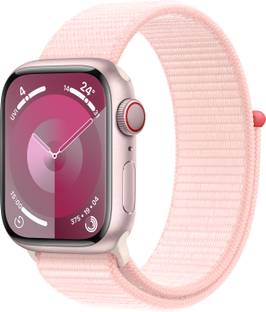 Apple Watch Series 9 GPS + Cellular 41mm Pink Case & Light Pink Sport Loop