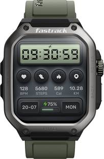 Fastrack Active Pro 1.85" AMOLED Display&AOD(390x450),Functional Crown,BT Calling Rugged Smartwatch