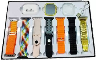 PunnkFunnk H20 AMAZING BOOM COMBO Touch Watch Golden with 6 Strap Extra and 1 TWS Smartwatch