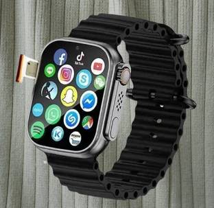 BOOMLY New B09 T10 Ultra Black Watch Fast Charging But No Sim Option Smartwatch