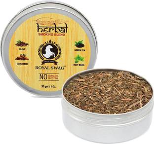 ROYAL SWAG Tobacco & Nicotine Free Smoking Mixture With 100% Natural Herbal Smoking Blend (makes 40 rolls) Tobacco Alternatives, Herbal Smoking Mix 1 Pack 30gm Smoking Cessations