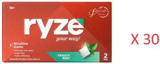 Ryze Nicotine Gum 2mg (Frosty Mint) Pack of 30 Smoking Cessations