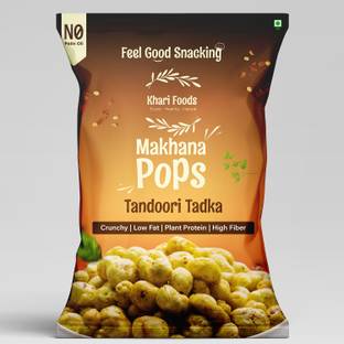 Khari Foods Tandoori Makhana Pops, Crunchy & Roasted, Fibre & Protein Rich, Healthy Snacks