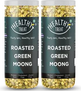 Healthy Treat Roasted Green Moong Snacks 300 gm (Pack of 2-150 gm each) | Healthy Snacks