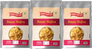okhli musal brand Marwari Falhari aloo wafers Aslee Marwar Ke Aloo Wafers Potato Chips-250g*3Pack
