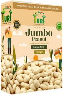 Turf Fresh Roasted Salted Peanuts | Without Skin (Original Bharuch )Jumbo Size Peanuts