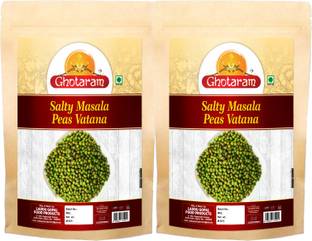 GHOTARAM Spicy Green Masala Peas Namkeen Snacks Masala Matar Sing Hara Matar-150g*2Pack