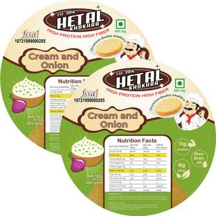 Hetal Khakhra Cream-Onion Khakhra | Classic | Crispy | Ready To Eat | High Protein High Fiber|