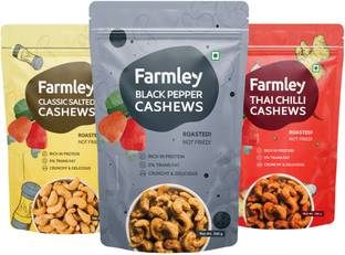 Farmley Black Pepper | Thai Chilli | Classic Salted | Roasted Cashews