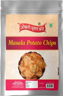 okhli musal brand Potato Chips India's Masala Magic Flavour Crunchy PATTA Chips Snacks-350g*1Pack
