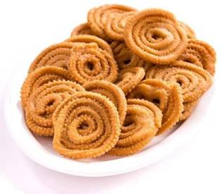 MINIMALL SUPER MARKET Crispy & Spicy Fresh Rice Flour Chakri Namkeen/Chakli Snacks