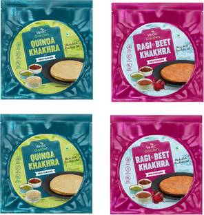 Vedic Garden Healthy Khakhra Combo of Quinoa & Ragi beetroot Flavor Multigrains Indian Snack