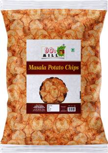 90's MILL Rajapuri Masala Potato Chips ALOO PATTA CHIPS WAFERS Alu Wafer Chips-250g*1Pack