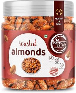 HEAVEN BITES Roasted & Salted Almonds, Flavourful, Crunchy, Rich in Protein & Magnesium