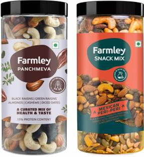 Farmley Mix Dry Fruit Panchmeva 425g | Snack Mix Snacks 405g | Combo