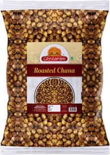 GHOTARAM Roasted Chana, Whole With Skin Radhe Roasted Bhuna Chana Plain Yellow-250g*1Pack